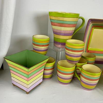 863 FORESIDE Pastel Stripe Pottery Collection