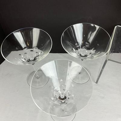 869 Glass Cocktail Shaker with Three Large Martini Glasses