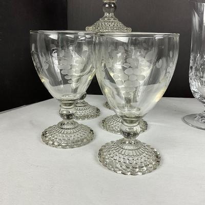 870 Crystal Stemware Lot 13-pcs