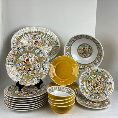 871 Set of "Le Cadeaux" Melamine Dinnerware