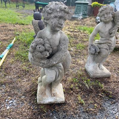 875 Vintage Cement Four Seasons Cherub Putti Garden Statue