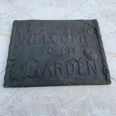877 Welcome to My Garden Slate Sign