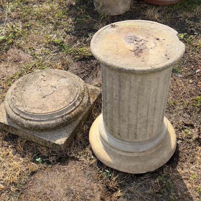882 Cement Column Pedestal and Additional Base