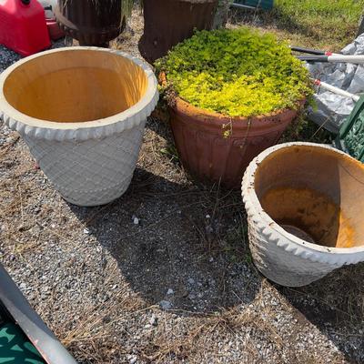 885 Set of Three Styrofoam Planters