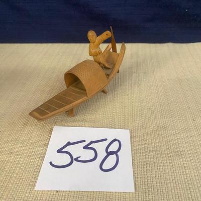 Chinese Male on Sampan w/Oar