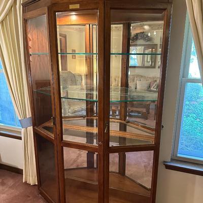 Oak Curio Cabinet