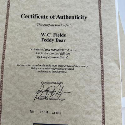 Cooperstown Bears - W.C. Fields with COA