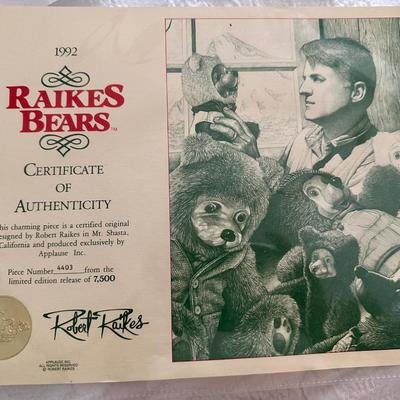 Raikes - 1992 Kathie w/ COA)  & Twinkles the Reindeer