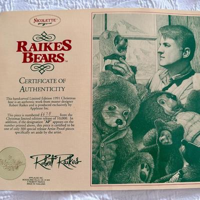 Raikes - 1991 Nicolette - Signed - Christmas Edition - COA