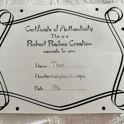Raikes -1996  Original Edition Thor - Signed - COA - One of a Kind!
