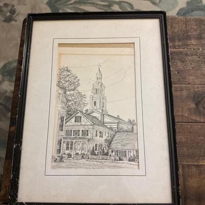Old Church Painting