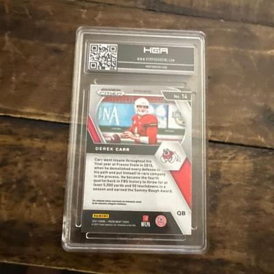 2021 panini prizm Draft Pick Red Ice Derek Carr