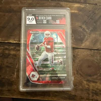 2021 panini prizm Draft Pick Red Ice Derek Carr