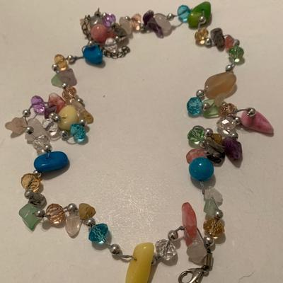 Stone Glass Necklace Bracelet Lot