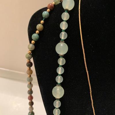 Jade Jadite Estate Jewelry Necklace Lot