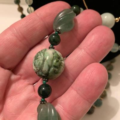 Jade Jadite Estate Jewelry Necklace Lot