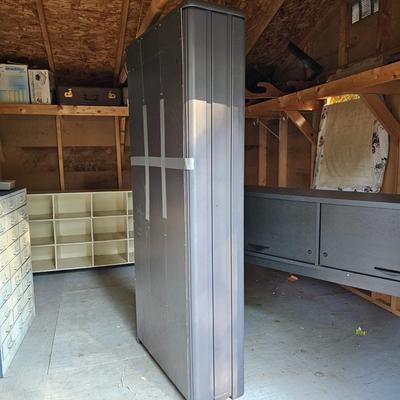 Two Grey Storage Units  (OB2-JS)