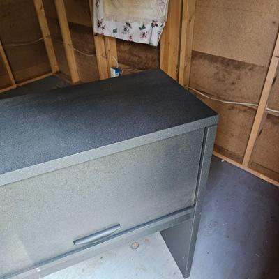 Two Grey Storage Units  (OB2-JS)