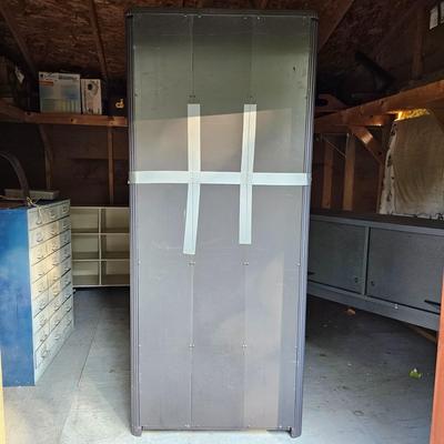 Two Grey Storage Units  (OB2-JS)