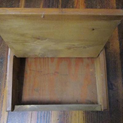 Child's Wood Travel Desk and Storage Box - D