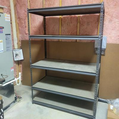 Pair of Metal and Wood Shelving Units (WS-DW)
