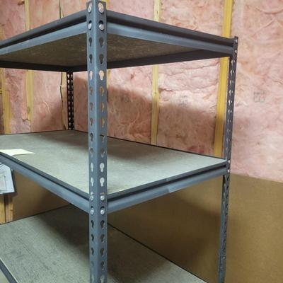 Pair of Metal and Wood Shelving Units (WS-DW)