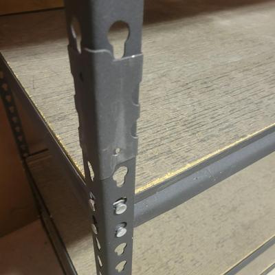 Pair of Metal and Wood Shelving Units (WS-DW)