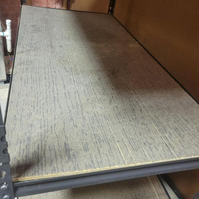 Pair of Metal and Wood Shelving Units (WS-DW)