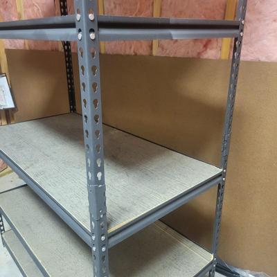 Pair of Metal and Wood Shelving Units (WS-DW)