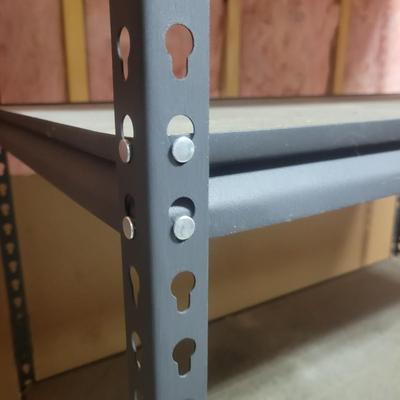 Pair of Metal and Wood Shelving Units (WS-DW)