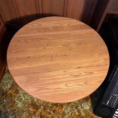 Wing Back Recline by Action Lane & Drop Leaf Small Side Table (UO-RG)