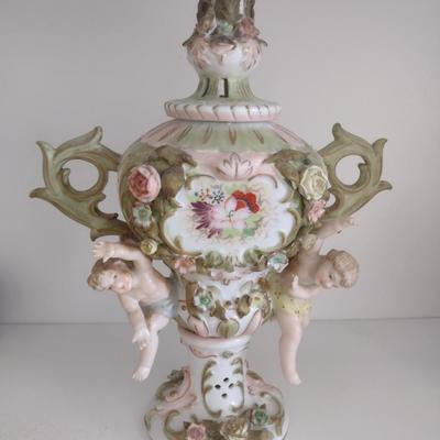 Vintage Hand Painted Porcelain Pot Pourri Vase Andrea Japanese Ceramic Choice A