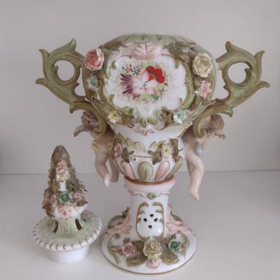 Vintage Hand Painted Porcelain Pot Pourri Vase Andrea Japanese Ceramic Choice B