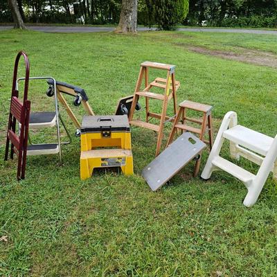 Small Step Ladders/Stools + Rolling Dollies (OB2-JS)