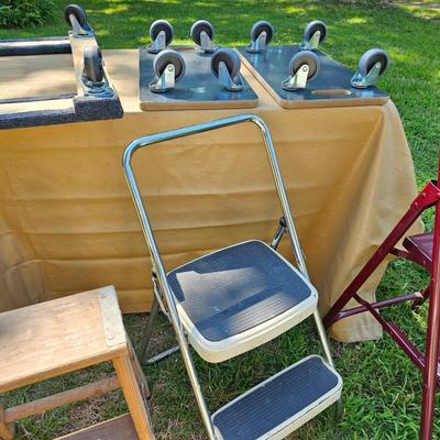 Small Step Ladders/Stools + Rolling Dollies (OB2-JS)