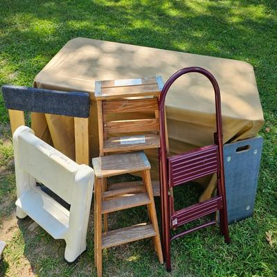 Small Step Ladders/Stools + Rolling Dollies (OB2-JS)