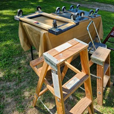 Small Step Ladders/Stools + Rolling Dollies (OB2-JS)