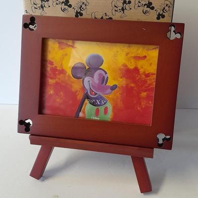 1976 Talking Pull String Mickey Mouse Plastic Figure with new Mickey Picture frame