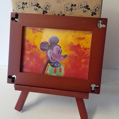 1976 Talking Pull String Mickey Mouse Plastic Figure with new Mickey Picture frame