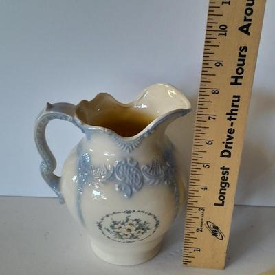 Vintage Arners pottery pitcher and bowl