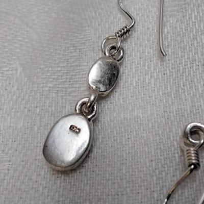 Vintage Opal 925 Dangle Earrings