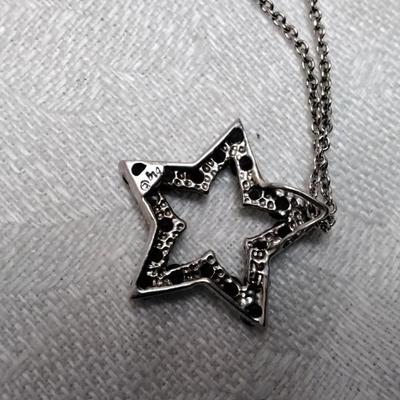 Sapphire Star 18" 925 Necklace