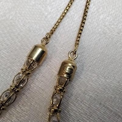 Italian CZ Gold Vermeil Adjustable Bracelet