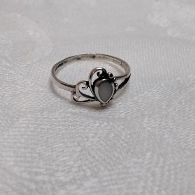 Vintage Milky Quartz 925 Ring Size 7.5