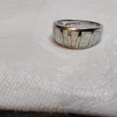 Vintage  Opal 925 Ring Size 7
