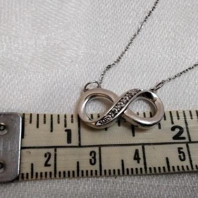 Vintage Diamond Eternity Necklace MSCO 18" 925 Necklace