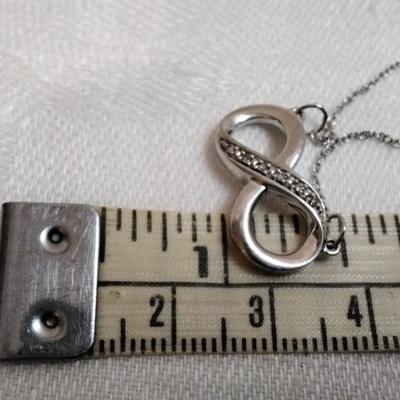 Vintage Diamond Eternity Necklace MSCO 18" 925 Necklace