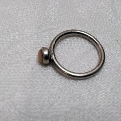 Angel Pink Coral 925 Ring Size 5