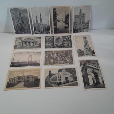 Black and white Postcards of Buildings - Architecture Unused postcards