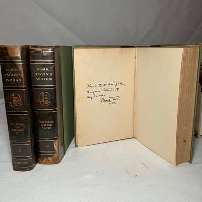 Collected Works of Mark Twain Includes Books W/Author Endorsements  (UB-RG)